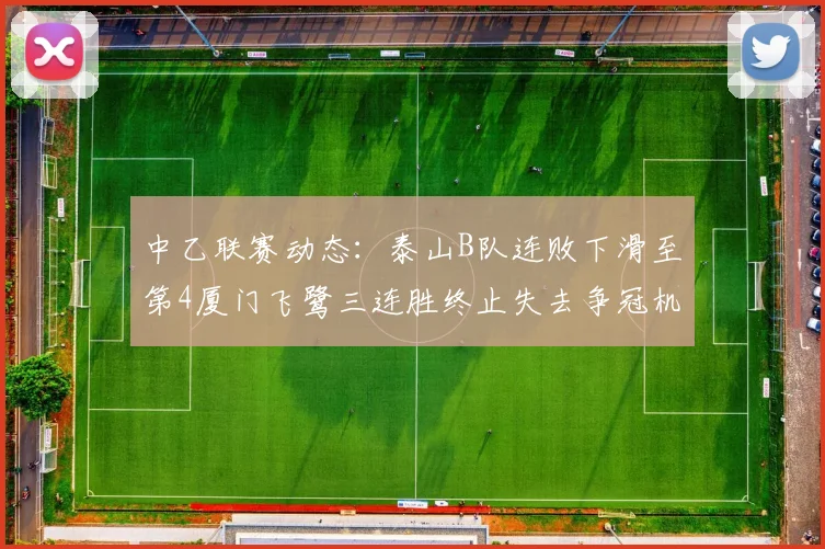 中乙联赛动态：泰山B队连败下滑至第4厦门飞鹭三连胜终止失去争冠机会